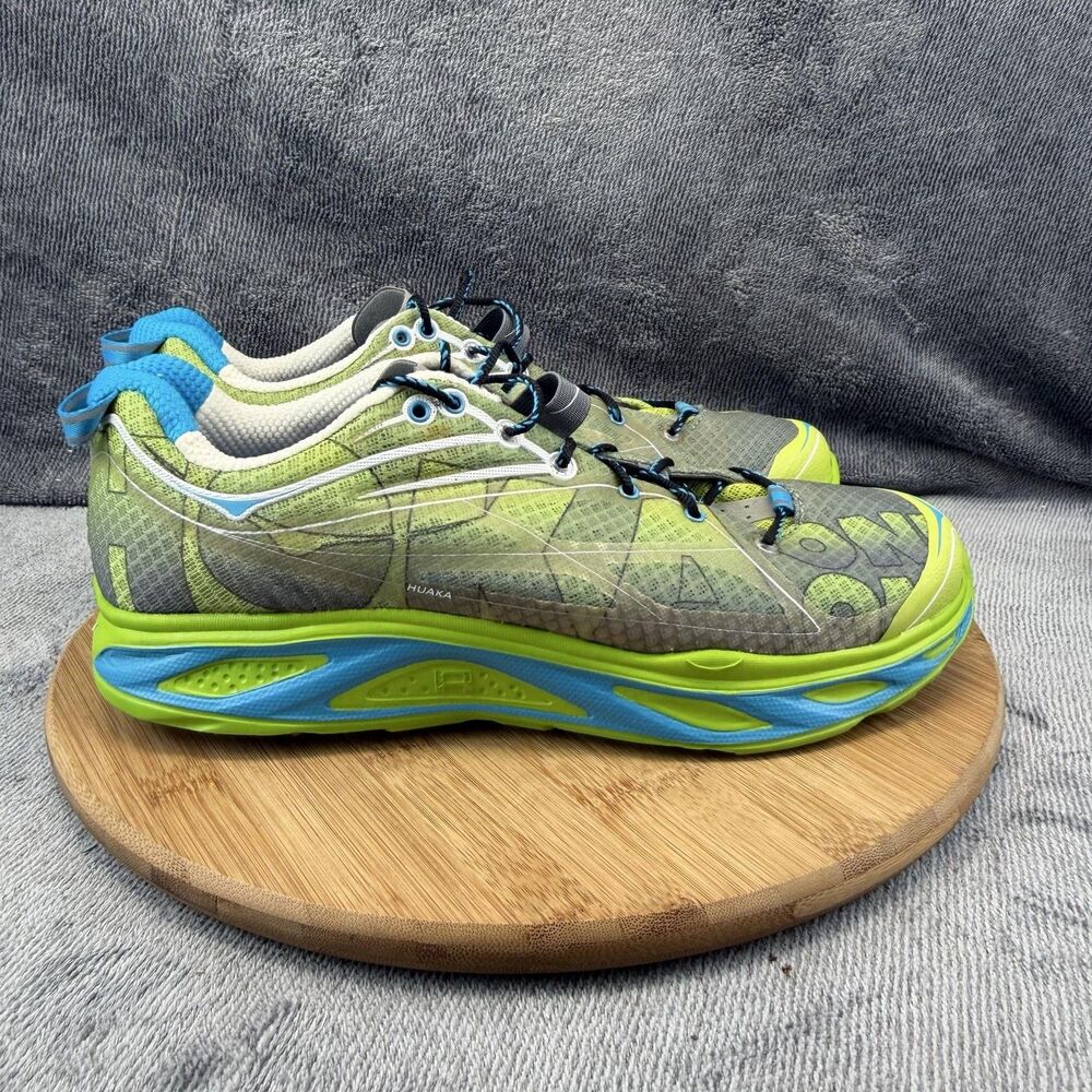 Hoka One One Huaka Shoes Mens Size 10 Green Running Athletic Sneakers 30609 030